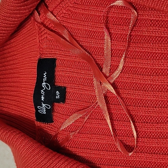 lily morgan Orange Ribbed Cardigan US S NWOT - Picture 10 of 12